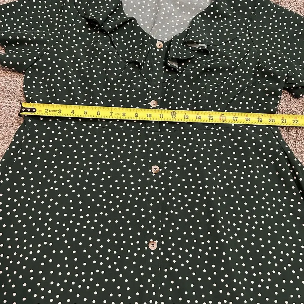 BloomChic Womens Green Polka Dot Dress 18-20 Pockets - Picture 4 of 8
